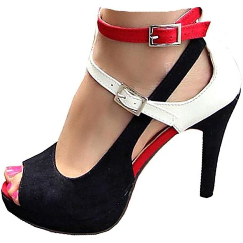 Women's High Heels Shoes Ankle Straps Dress Heeled Sandals